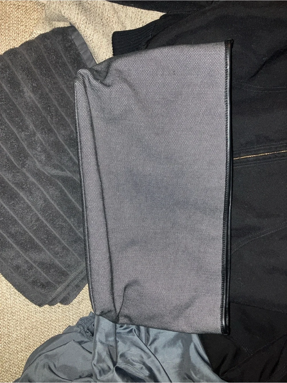 Coach purse , dark gray , top zip with shoulder strap , like new